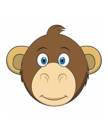 Kartonnen apen masker voor kinderen