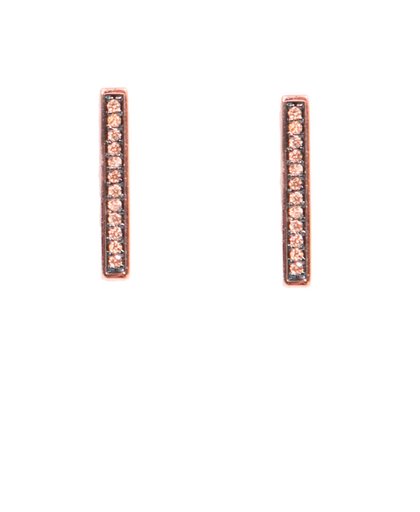 zilveren oorstekers met zirkonia rosé