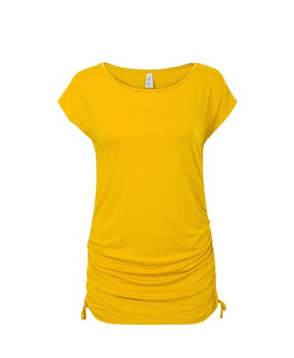 T-shirt met strik geel