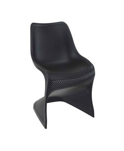 24designs stapelbare stoel salento - kunststof - zwart
