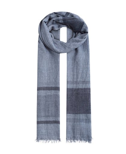 sjaal met strepen blauw