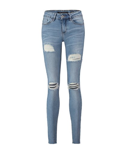 skinny jeans met slijtage details