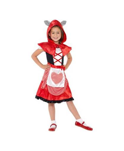 Roodkapje kostuum voor meisjes - verkleedjurk 130-143 (7-9 jaar)