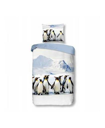 Snoozing pinguins flanel dekbedovertrek - junior (120x150 cm + 1 sloop)