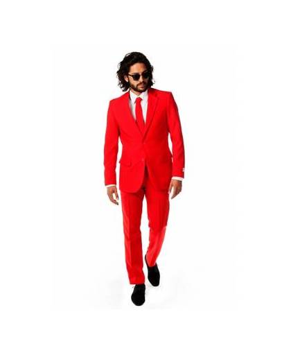 Luxe rood heren kostuum 50 (l)