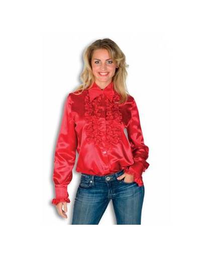 Rouches blouse rood dames 38 (m)