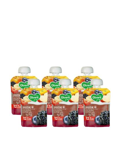 knijpzakjes fruit bosvruchten fruit yoghurt 12+ mnd (6-pack)