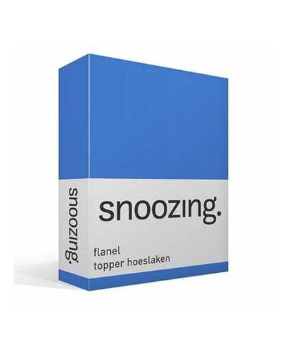 Snoozing flanel topper hoeslaken - 1-persoons (80/90x200 cm)