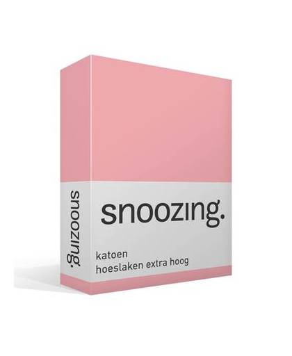 Snoozing katoen hoeslaken extra hoog - 2-persoons (140x220 cm)