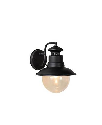 Lucide figo - wandlamp buiten - ø 21,3 cm - ip44 - zwart