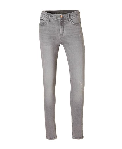 high rise skinny fit jeans met slijtage details