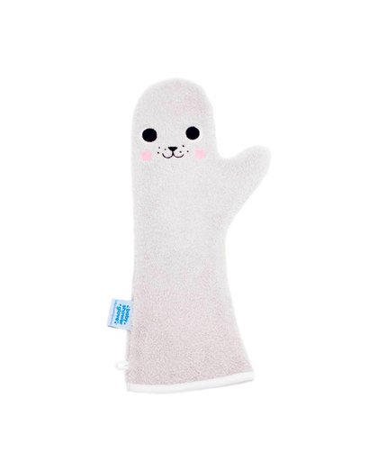 baby shower glove grijze zeehond