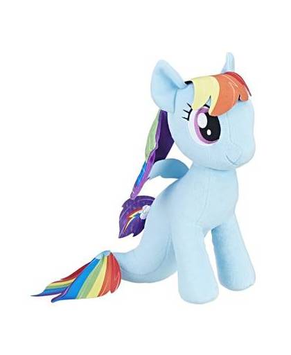 Blauw my little pony zeepaardje knuffel rainbow dash 32 cm