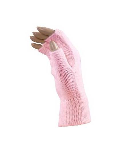 Carnaval vingerloze handschoenen licht roze voor volwassenen