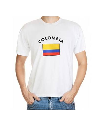 Wit heren t-shirt colombia s