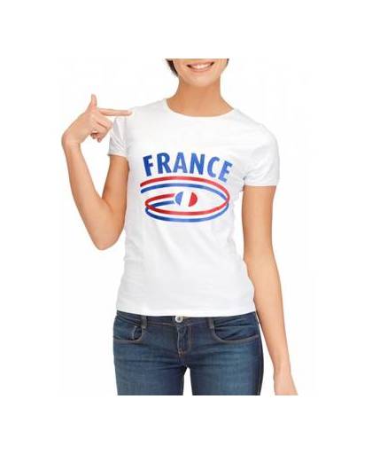 Wit dames t-shirt frankrijk xl