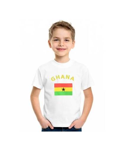 Wit kinder t-shirt ghana m (134-140)