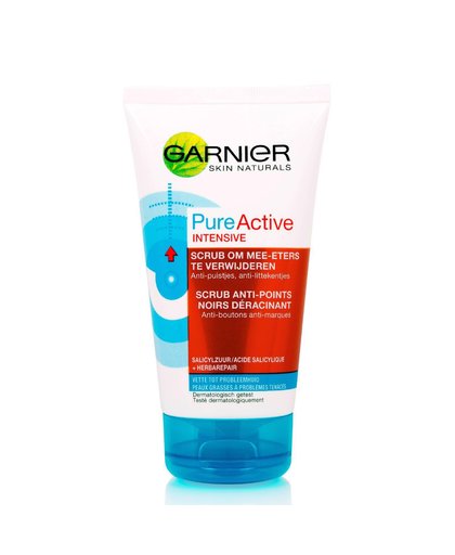Garnier Skinactive Face Pure Active Intensive Scrub tegen Mee-eters - 150ml - Scrub