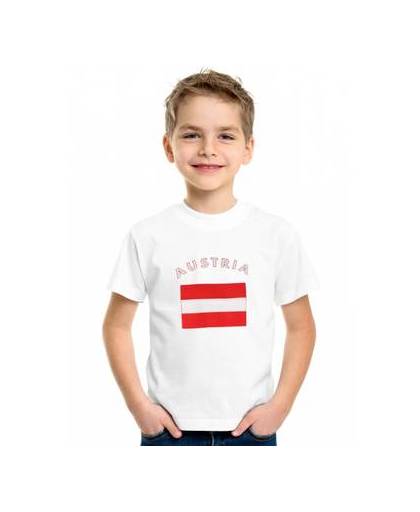 Wit kinder t-shirt oostenrijk 122-128 (s)
