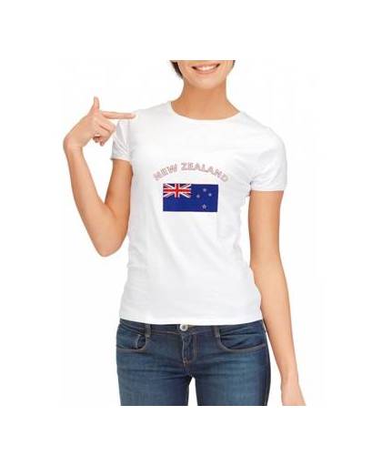 Wit dames t-shirt nieuw zeeland xl