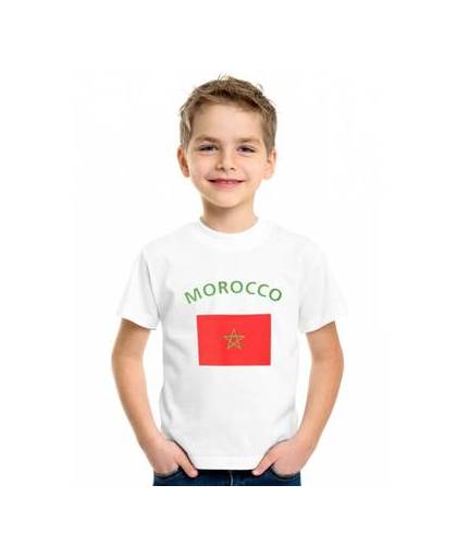 Wit kinder t-shirt marokko xl (158-164)