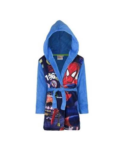 Spiderman fleece badjas blauw voor jongens 98