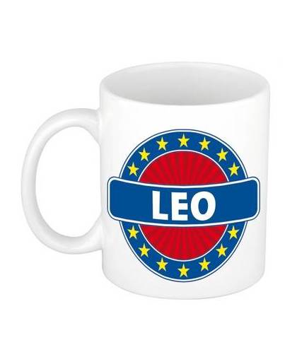 Leo naam koffie mok / beker 300 ml - namen mokken