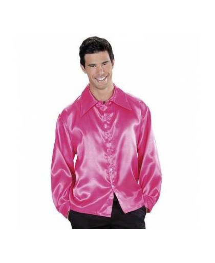 Roze satijnen blouse s