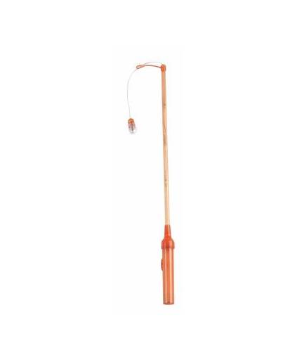 Oranje lampionstokje 50 cm met licht - lampionhouder / lampion stokjes
