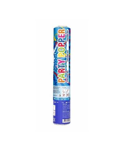 Confetti party wimpel kanon gekleurd 26 cm - confetti shooter / partypopper