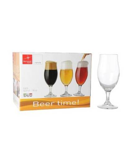 6x speciaal bier glazen - 530 ml - tulpvormige bierglazen