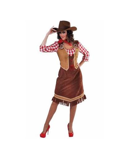 Cowgirl jurk met geruite blouse voor dames 38 (m)