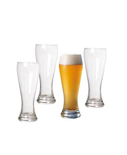 4x speciaal bierglas - 580 ml - glazen voor wit- en lichte bieren