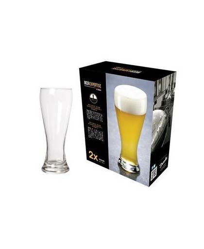 2x speciaal bierglas - 580 ml - glazen voor wit- en lichte bieren