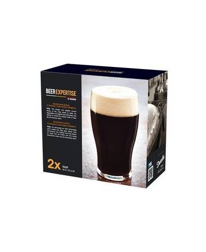2x speciaal bierglazen voor donker en zware bieren - 560 ml - bierglas