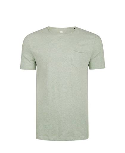 slim fit T-shirt grijsgroen