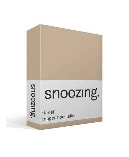 Snoozing flanel topper hoeslaken - 1-persoons (90/100x220 cm)