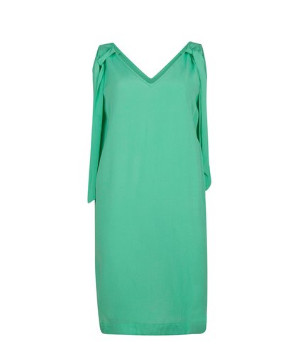 jurk met strikdetail groen