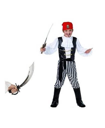Piraten verkleedpak maat l met zwaard voor kinderen