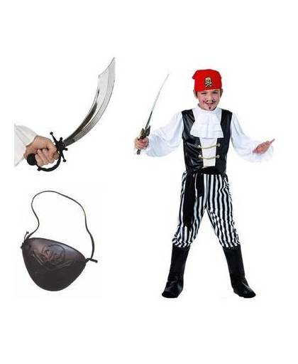 Compleet piraten verkleedpak maat s voor kinderen