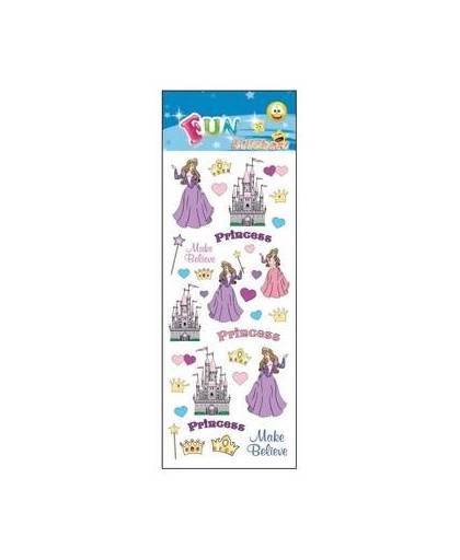 Stickervel prinses en kasteel 31 x 11 cm - stickers