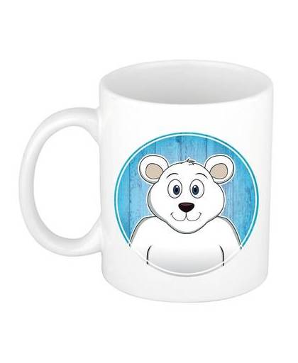 1x ijsbeer beker / mok - 300 ml - ijsberen dieren mok voor kinderen