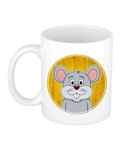 1x muis beker / mok - 300 ml keramiek - muizen dieren beker voor kinderen