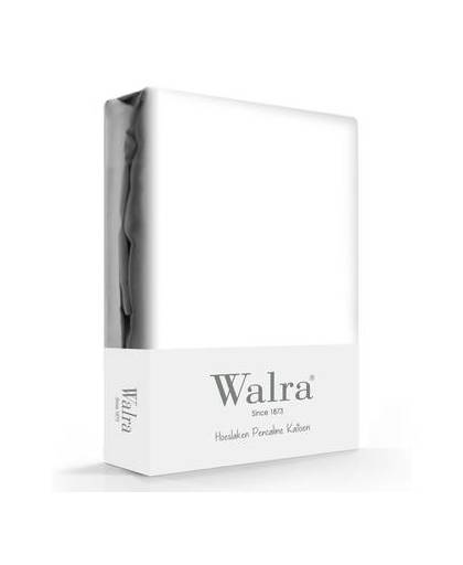 Walra hoeslaken percale white-180 x 220 cm