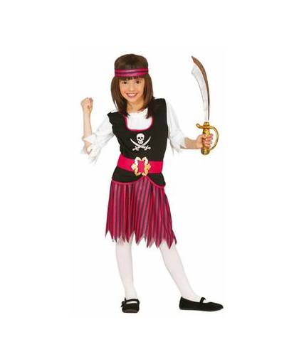Roze piratenpak voor meisjes 128-134 (7-9 jaar)