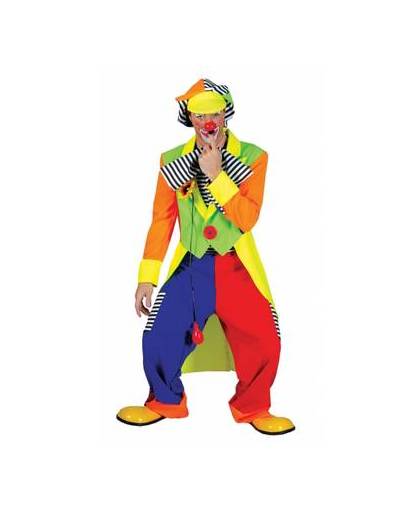 Fel gekleurd clowns kostuum one size