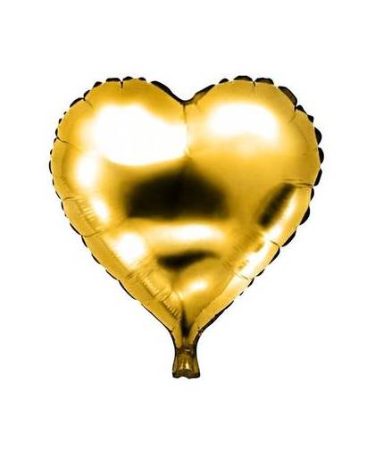 Folie helium ballon gouden hart 49 cm