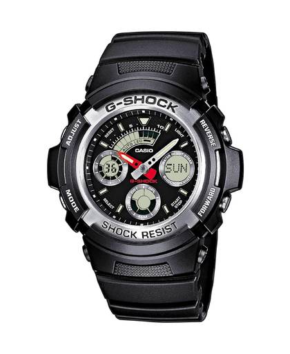 Casio AW-590-1A Armbandhorloge Man Zwart, Roestvrijstaal horloge