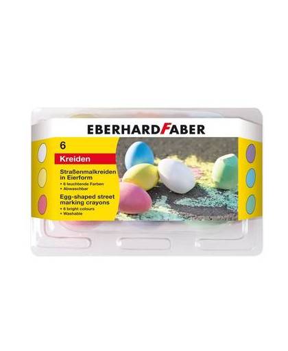 Stoepkrijt eberhard faber 6 stuks eivormig
