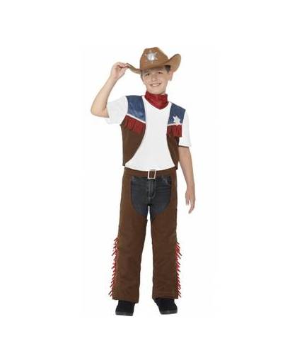 Voordelig cowboy kostuum voor jongens 130-143 (7-9 jaar)